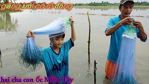 Mùa nước nổi Đi giăng lưới cá đồng...hai cha con ốc miền Tây...