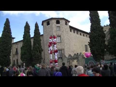 Castellers de Barcelona: 4d8 - Diada Padrins i Fillols Sant Cugat 03/04/2016