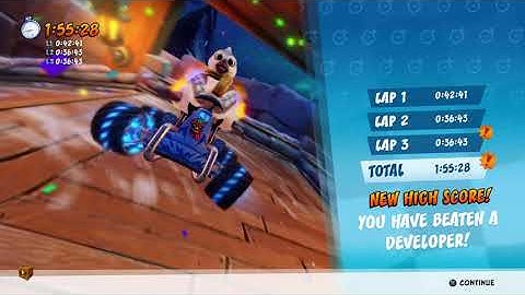 Crash Team Racing Nitro Fueled : Clockwork Wumpa Developer Time Trial 1:55:28