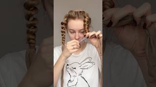 Overnight heatless curls with Tights😳 #hair #heatlesscurlstutorial #hairstyletutotial #hairstyle
