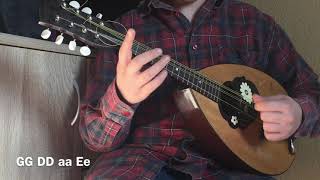 Mandolin with one octave course GG DD aa Ee