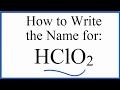 Naming Acids and Ions