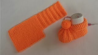 En Kolay Bebek Patiği /Karpuz Patik Yapımı