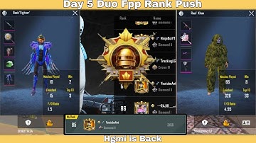 Day 5 - Duo Fpp Rank Push #bgmi #hacker #rankpush #conqueror #fpp #fppindia #hgmi