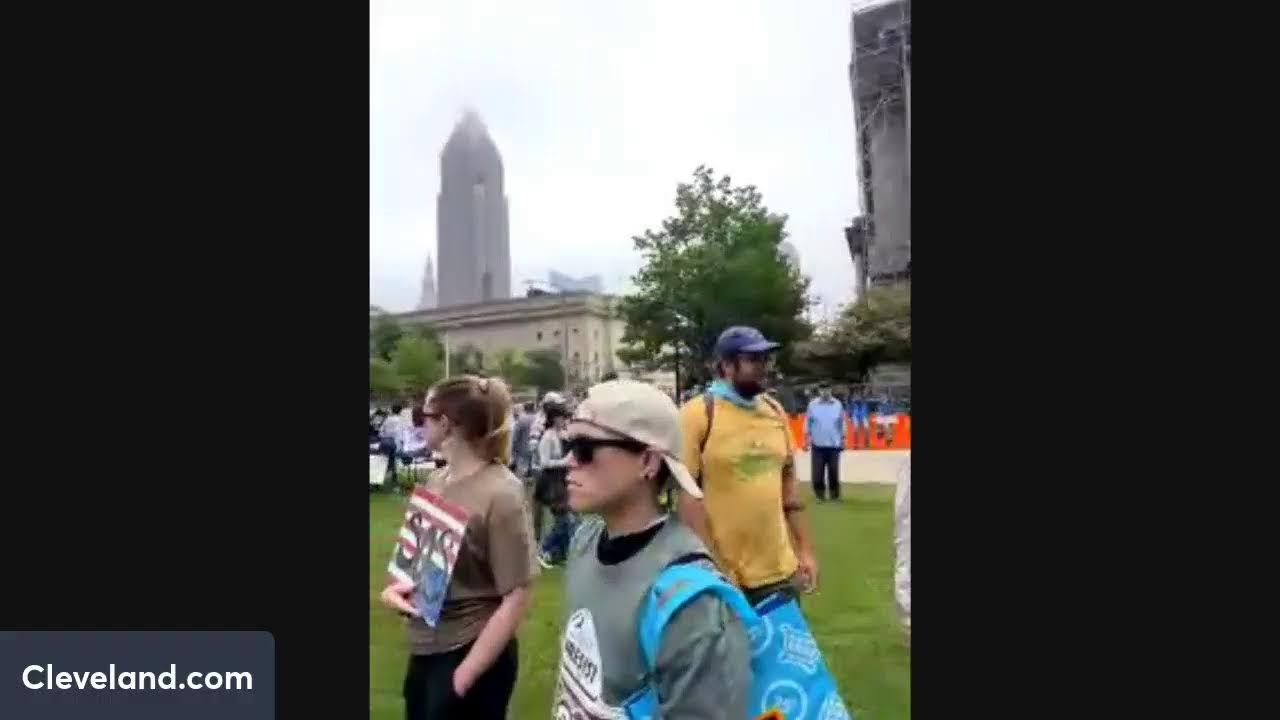 ‘No Kings’ protests against Trump in downtown Cleveland with Josh Duke