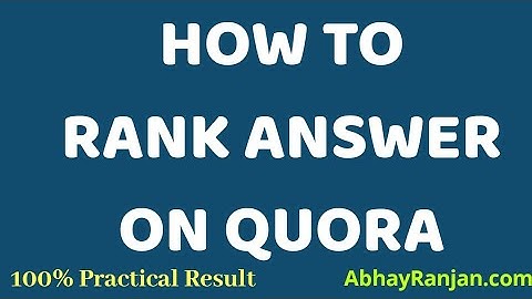 HOW TO RANK ANSWER ON #QUORA - Quora Marketing Tips #Askquora