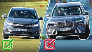 Das kann ein Dacia besser als ein BMW! Dacia Sandero vs. BMW X7