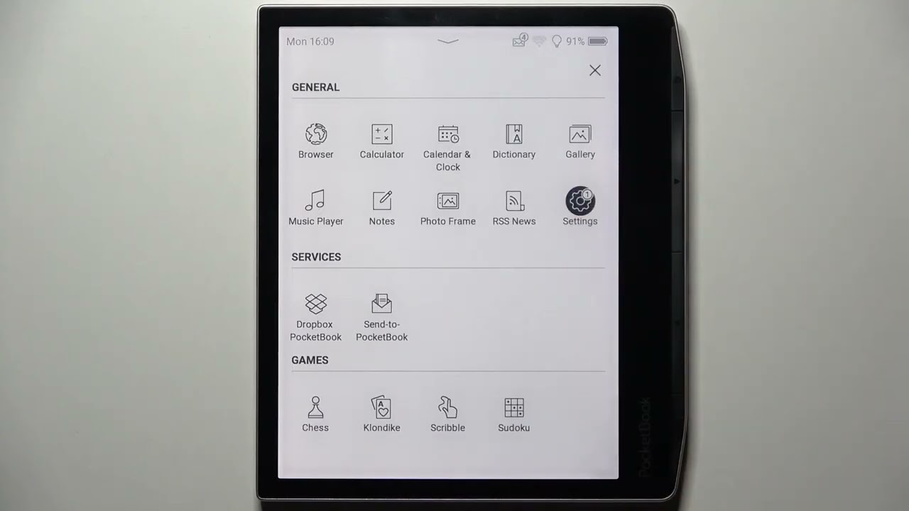 POCKETBOOK Era Color — Factory Reset कैसे करें