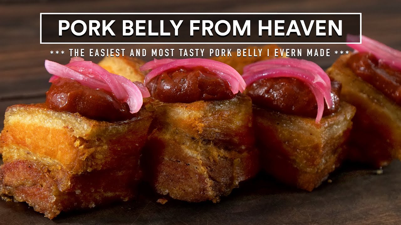 Crispy and Tender PORK BELLY made easy. So, GOOD!