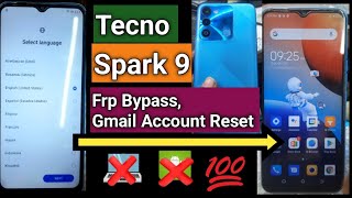 Tecno Spark 9 Frp Bypass | How To Frp Bypass Tecno Mobile 2023 !