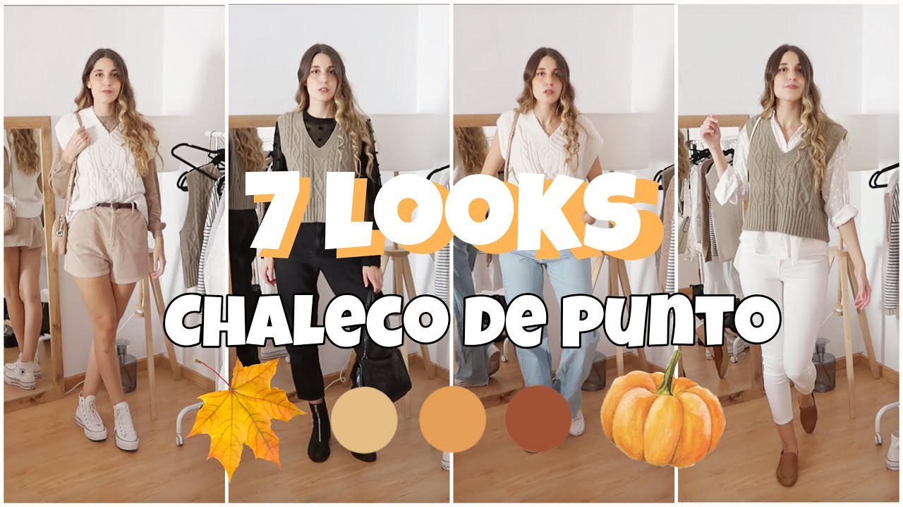 ?7 LOOKS CON CHALECO DE PUNTO ? IDEAS DE OUTFITS PARA OTOÑO ?? - YouTube