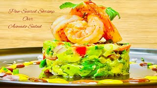 Pan Seared Shrimp with Avocado Salad