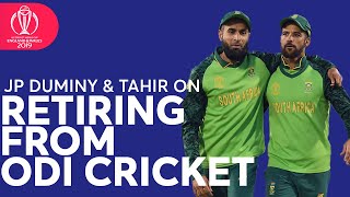 Jp Duminy And Imran Tahir On Retiring From Odi Cricket Icc Cricket World Cup 2019