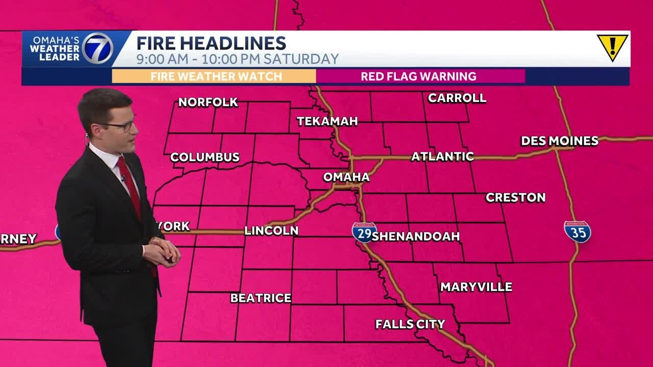 Turning windy, extreme fire danger Saturday in Omaha area - YouTube