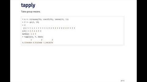 Loop Functions - tapply - Johns Hopkins University   Coursera