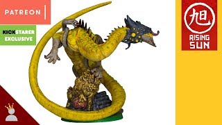 Rising Sun Painting: Earth Dragon
