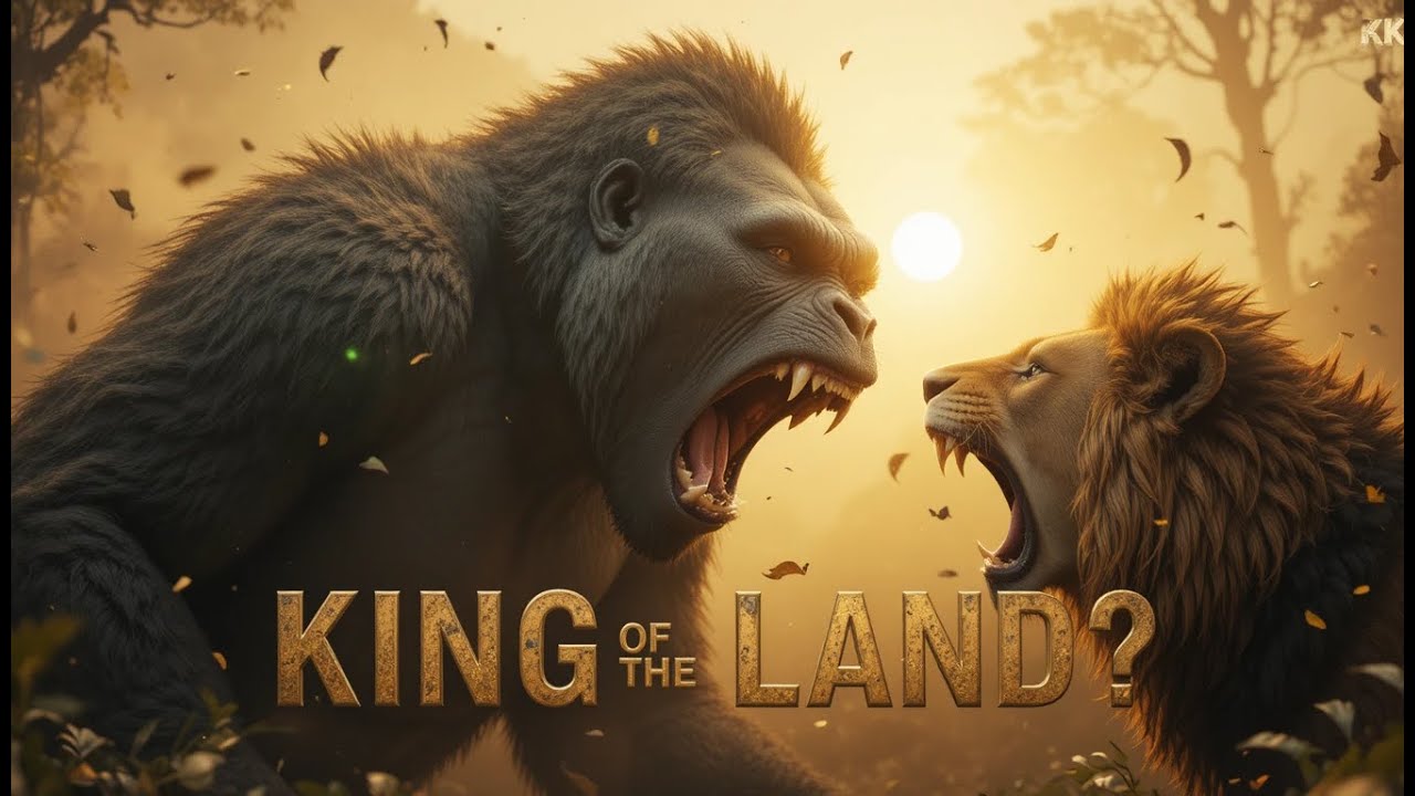  Gorilla vs Lion – King of Land Showdown | Epic Wildlife Battle in 8K