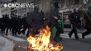 Students in France clash with riot police amid weekslong education protests