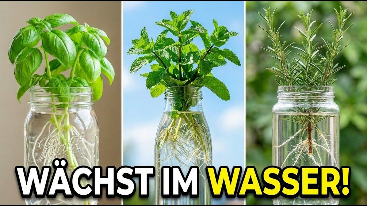 20 Kräuter, die so schnell in Wasser nachwachsen, dass du nie wieder Kräuter kaufst