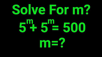 Solve for m? | Only Genius Can Solve This Exponential Equation 🤯 | Maths Olympiad