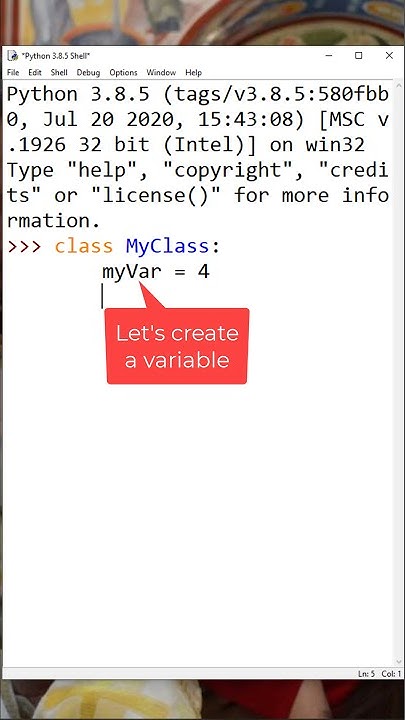 How to create a class and instance of a class in Python #shorts - YouTube image.