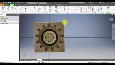 Inventor 2018 - Tutorial 21: Reverse Engineering of a Sprocket