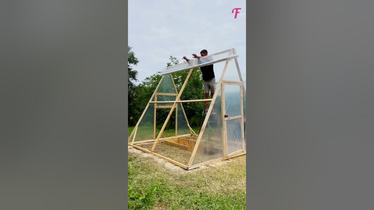 Transform Your Garden with a 30 Min DIY Greenhouse 🔥 #shorts