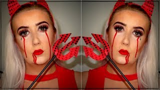 DEVIL HALLOWEEN MAKEUP TUTORIAL | TEAGANJANE