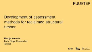 Sessions Vol. 1 Maarja Kauniste Taltech Reclaimed Timber