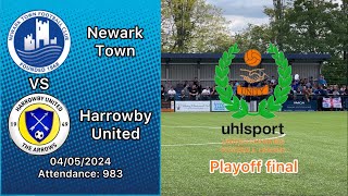 Newark Town 1-2 Harrowby United, United Counties Division One playoff final, 04/05/2024. 4K