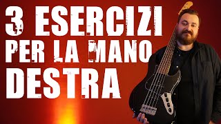 Video thumbnail of "Basso Elettrico - 3 Esercizi Utili Per La Mano Destra - (lezioni-chitarra.it)"