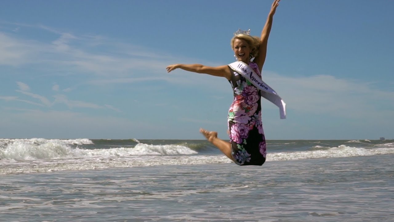 Miss America, Savvy Shields, leaps in the Atlantic