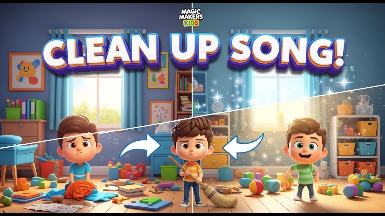 Clean Up Week Song Clean Up Song for Kids | Tidy Up | Nursery Rhymes & Kids Songs - YouTube