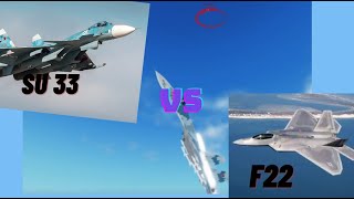 SU 33 VS F22 (Aircraft Carrier Roblox)