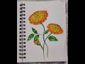 how to draw an easy marigold flower #art #marigold #drawing #flowerdrawing #abstract #fa9la #trend