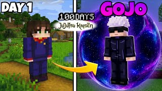 I Survived 100 Days In Minecraft Jujutsu Kaisen as GOJO