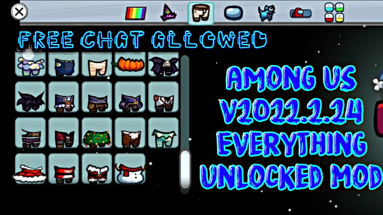 SAIU!!! AMONG US APK MOD COM TODAS SKINS,PETS,CHAPÉUS