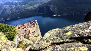 Steve On top of a cliff in Norway.