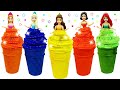 Ice Cream Dresses for Disney Princess Miniature Dolls with Play-Doh Clay