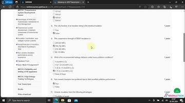 NPTEL Advances in UHV Transmission and Distribution Week1 Assignment 1 Solution July 2024