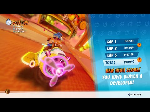 CTR Nitro Fueled - Developer Time Trial #15: Hot Air Skyway (2:10:99)