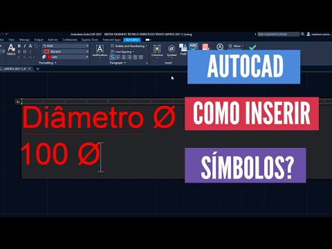 Vídeo: Como você faz o símbolo do diâmetro no Autocad?