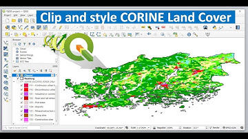 Hoe CORINE Land Cover te knippen en de legenda in QGIS te stylen