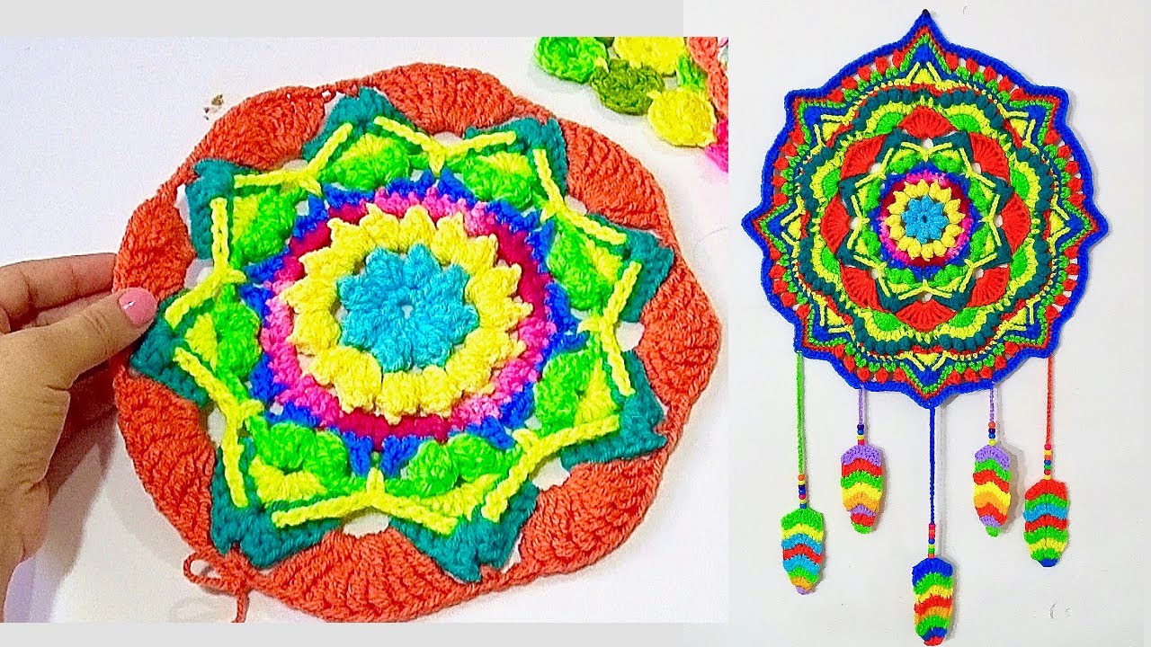 MANDALA   DE LA  ALEGRIA  TEJIDO A CROCHET PASO A PASO PARTE 1