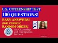 2021 - 100 Civics Questions (2008 VERSION) for the U.S. Citizenship Test