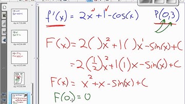 Antiderivative; specific non polynomial transcendental function passing through a given point