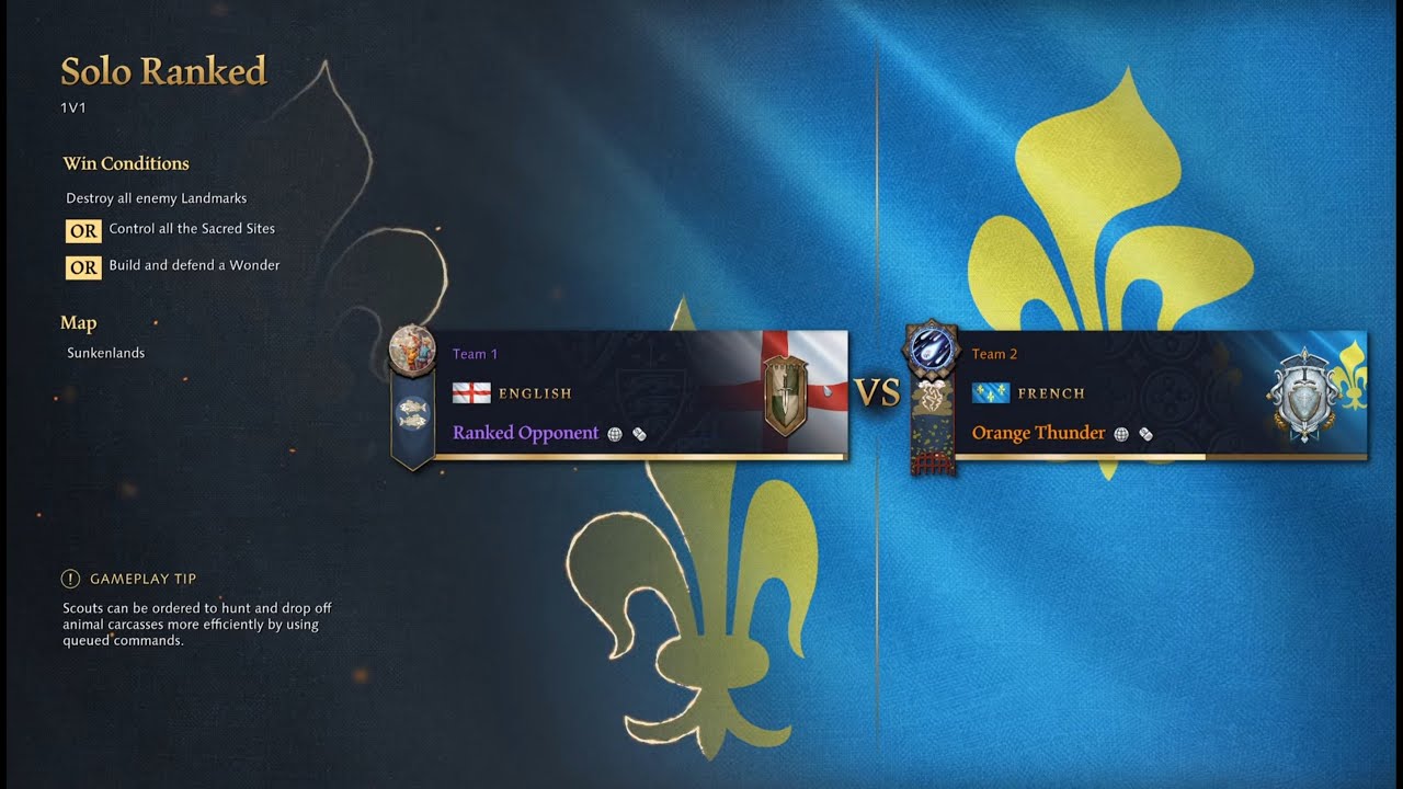 Age of Empires 4 Quest from Platinum to Conqueror! French vs English! Season 12