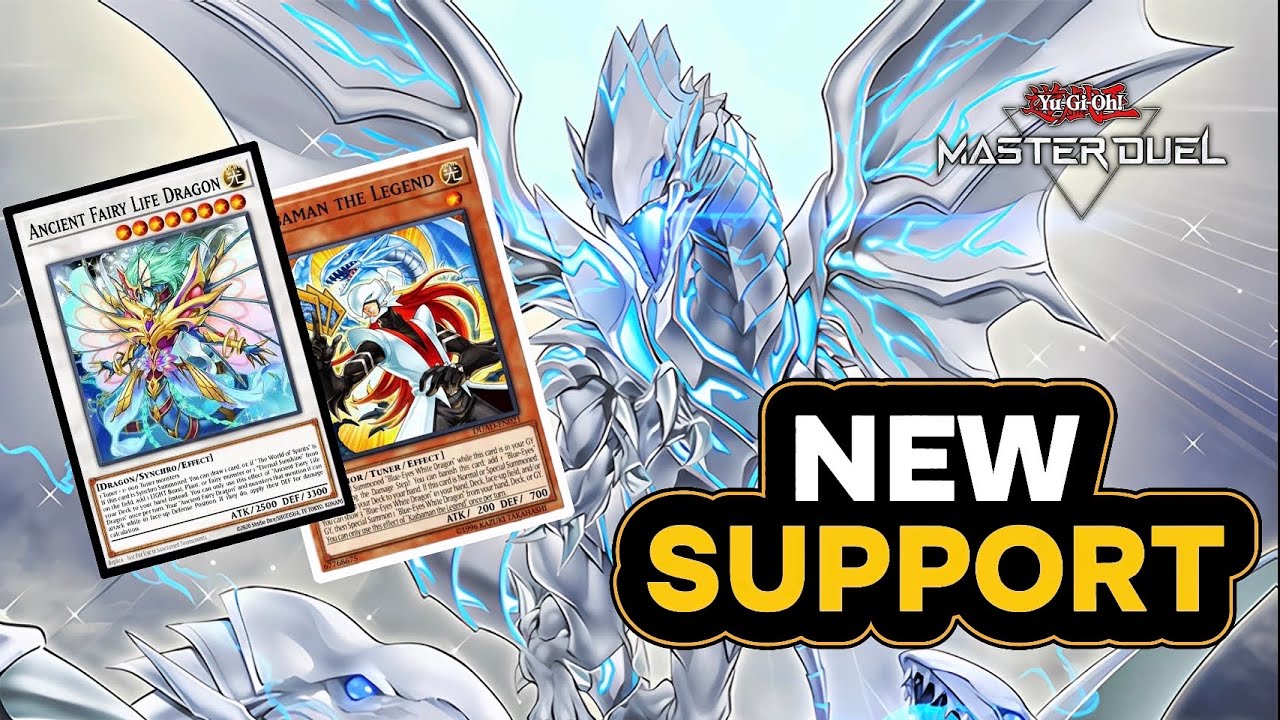 NEW SUPPORT for BLUE-EYES, KAIBAMAN & ANCIENT FAIRY LIFE DRAGONS Join the WHITE DRAGON [Master Duel]