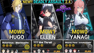 M0W0 Hugo & M0W1 Ellen & M0W0 Yanagi Showcase | NEW! Deadly Assault Zenless Zone Zero 2.4