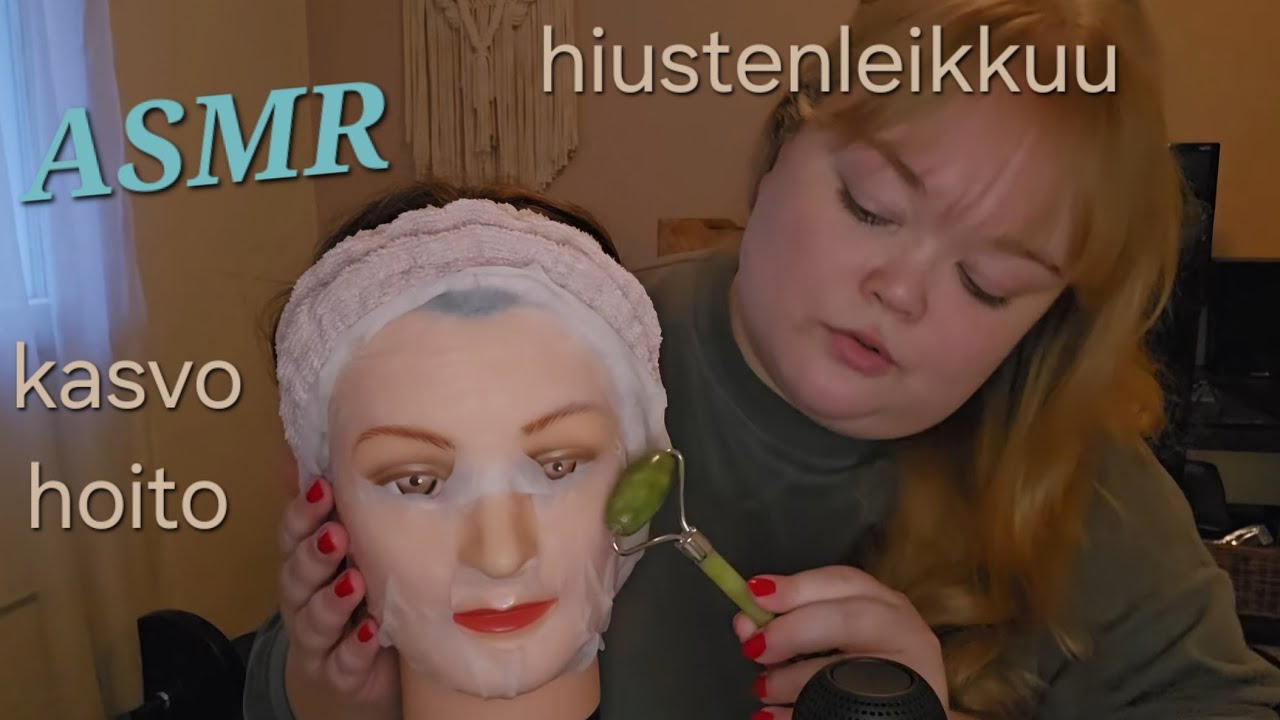 ASMR Suomi - Leikataan sun hiukset ja tehdään kasvohoito💇‍♀️🧖‍♀️